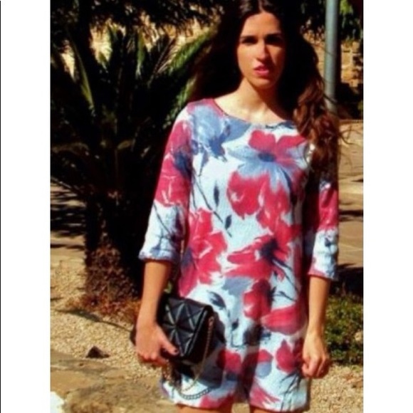 Zara Floral sequin Dress - Picture 2 of 6